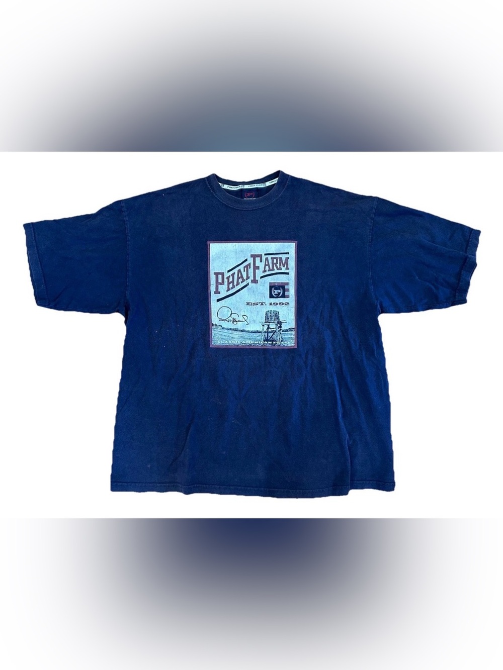 Vintage Phat Farm T Shirt XXL Navy Blue Russell Simmons Classic American Flava